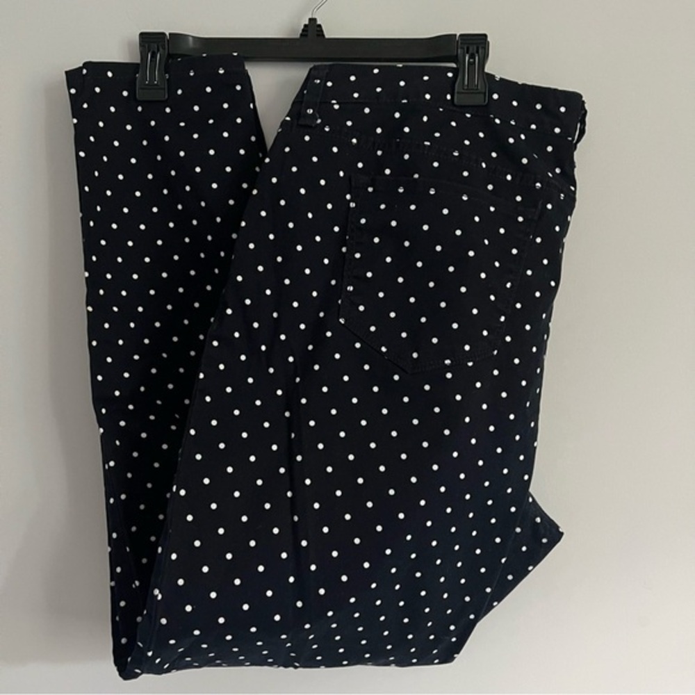 JCPenney Navy Blue Polka Dot Skinny Super Soft Premium Denim Jeans
